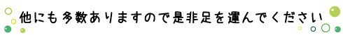 他にも多数ありますので是非足を運んでください